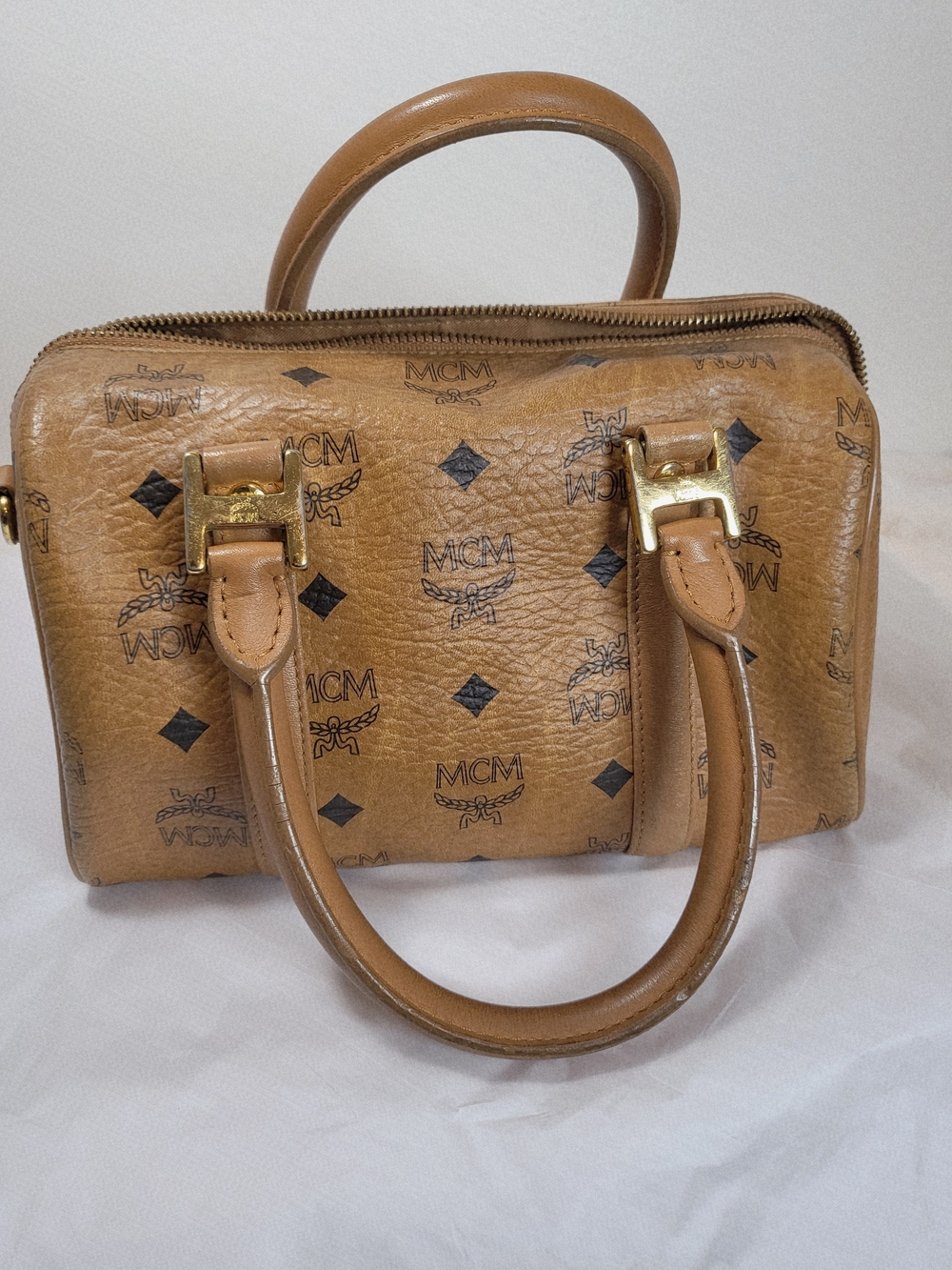 MCM Authentic
Visetos Cognac Mini Boston Bag - Brown - Picture 3 of 9